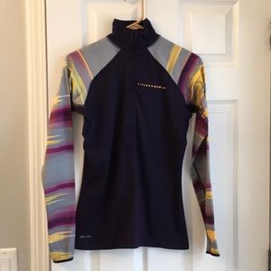 Nike Pro Livestrong Quarter zip Pullover sz Med